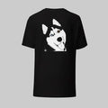 T-shirt Noir Unisexe Personnalisé avec portrait d’animal - Woofy