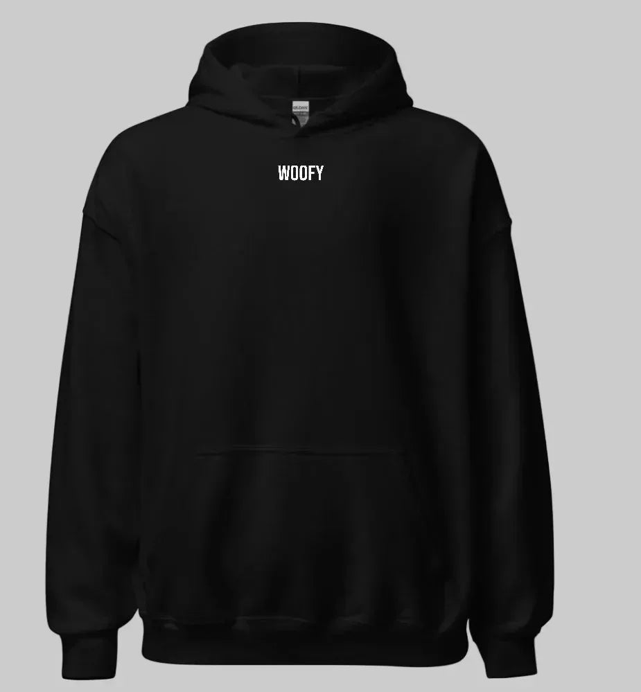 Sweat-shirt Noir personnalisé Unisexe avec portrait d’animal – Woofy