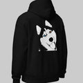 Sweat-shirt Noir personnalisé Unisexe avec portrait d’animal – Woofy